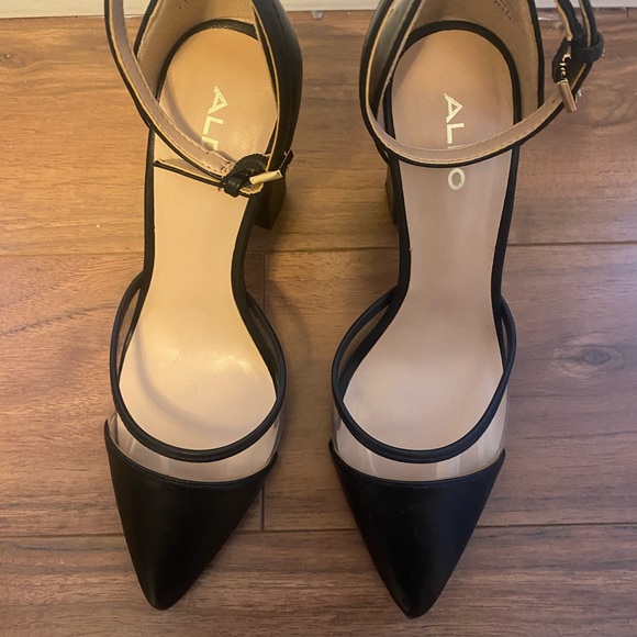 ALDO block heels, black (Size 7) - Picture 3 of 5